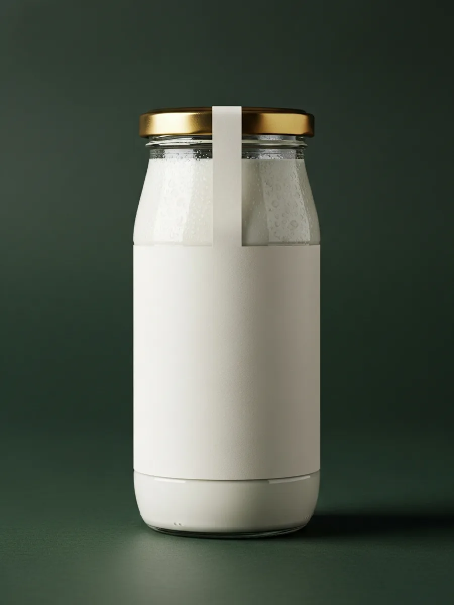 Plain L. reuteri probiotic Greek yogurt in a glass jar — Mother Culture Everyday mix