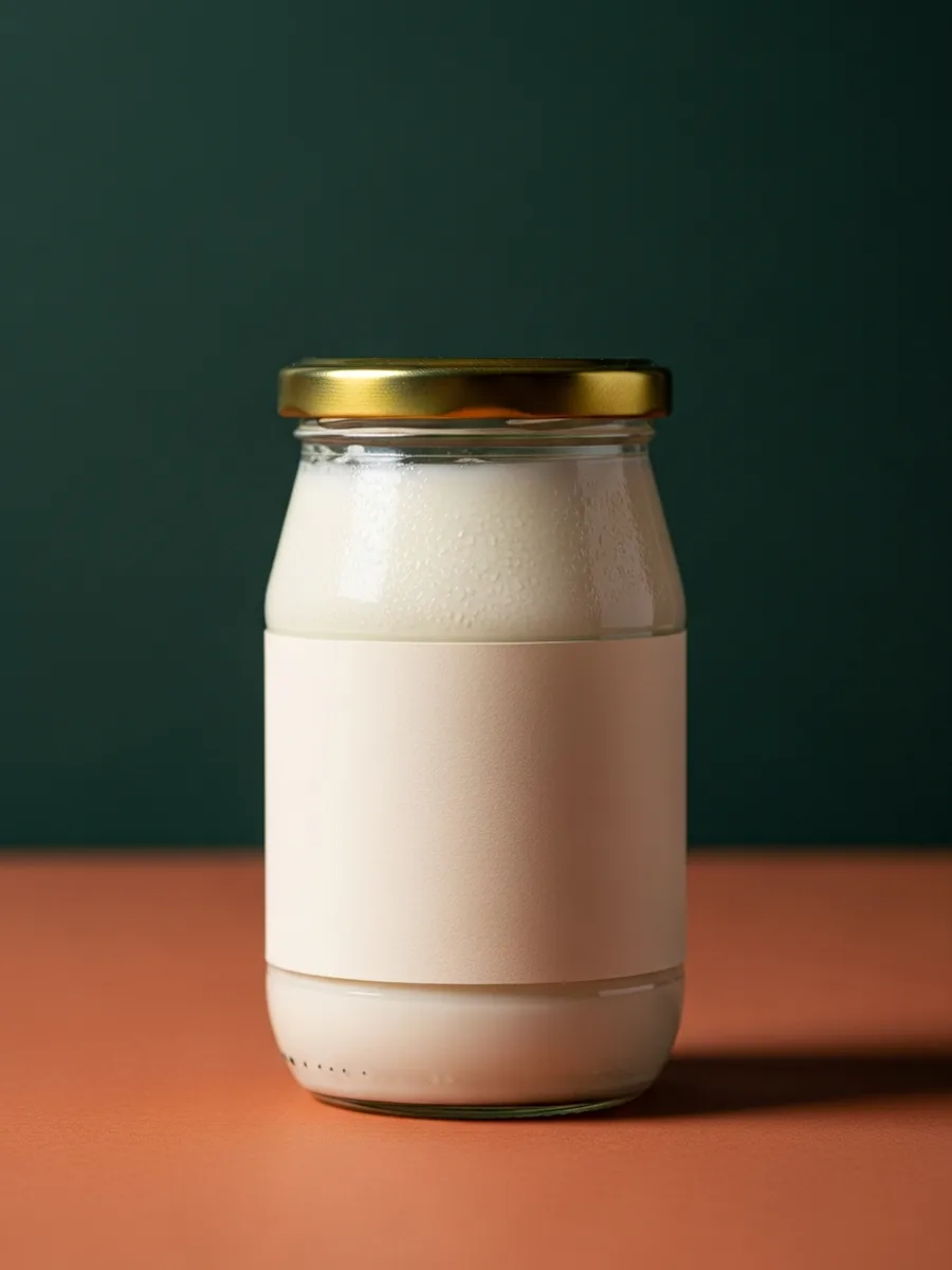Plain L. reuteri probiotic Greek yogurt in a glass jar — Mother Culture Metabolic mix